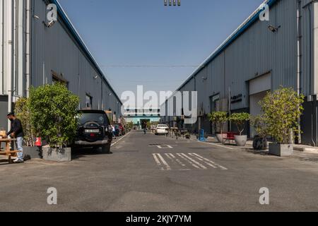 One of the areas inAlserkal Avenue Art Precinct, an industrial compound consisting of art galleries in the industrial zone of Al Quoz, in Dubai Stock Photo