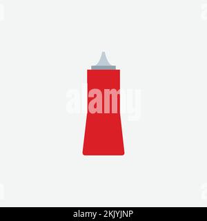 Ketchup Icon. Fast Food Concept, Cartoon of Sickle Vector Icon for Web Design Isolated on White Background - Vector. Vector illustration Stock Vector