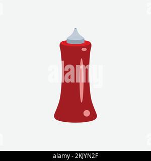 Ketchup Icon. Fast Food Concept, Cartoon of Sickle Vector Icon for Web Design Isolated on White Background - Vector. Vector illustration Stock Vector