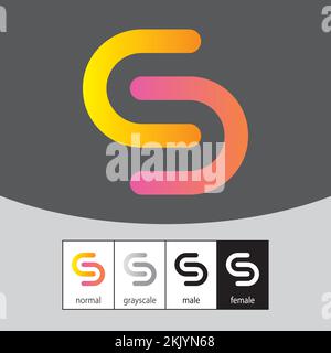 Letter S logo design vector. Vector illustration. Crescent or Moon Stock Vector