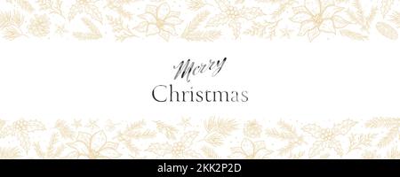 Lovely hand drawn winter branches seamless pattern, great for wrapping paper, textiles, banners, wallpapers - vector design Stock Vector