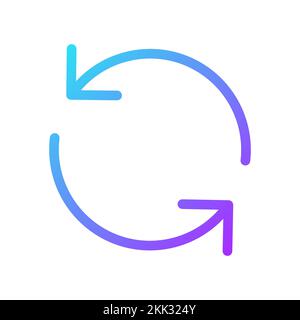 Reload pixel perfect gradient linear ui icon Stock Vector