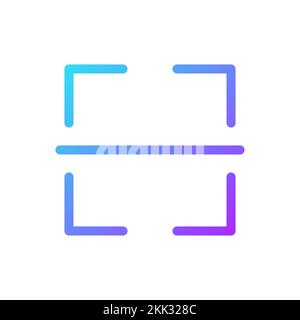Image translation pixel perfect gradient linear ui icon Stock Vector