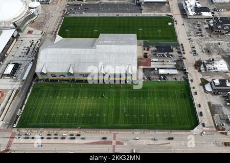 Working inside the Don Hutson Center. - Green Bay Packers