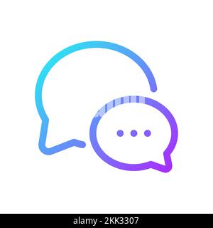 Communication pixel perfect gradient linear ui icon Stock Vector