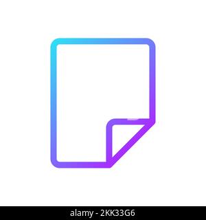 Document pixel perfect gradient linear ui icon Stock Vector