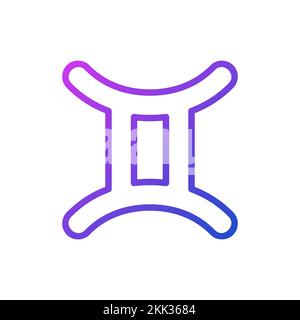 Gemini pixel perfect gradient linear vector icon Stock Vector