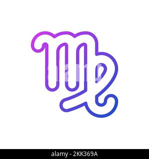 Virgo pixel perfect gradient linear vector icon Stock Vector