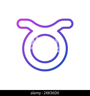Taurus pixel perfect gradient linear vector icon Stock Vector