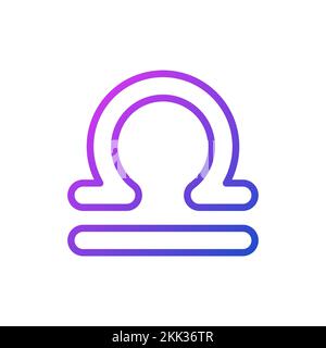 Libra pixel perfect gradient linear vector icon Stock Vector