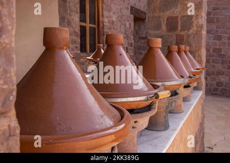 tagine cooking pots in the high atlas mountains in morocco Stock Photo