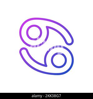 Cancer pixel perfect gradient linear vector icon Stock Vector