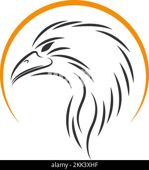 Raven logo icon design illustration vector Stock Vector