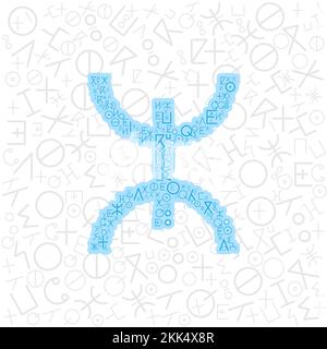 Amazigh Symbol Concept Design. Isolated on Tifinagh Background. Vector Illustration. Stock Vector