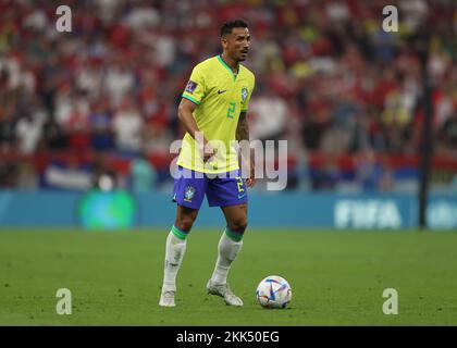 Lusail Iconic Stadium, Lusail, Qatar. 24th Nov, 2022. FIFA World Cup Football, Brazil versus Serbia; Danilo of Brazil Credit: Action Plus Sports/Alamy Live News Stock Photo