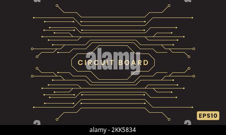 circuit board technology background. future electronics tech concept. movement. vector illustration element Stock Vector