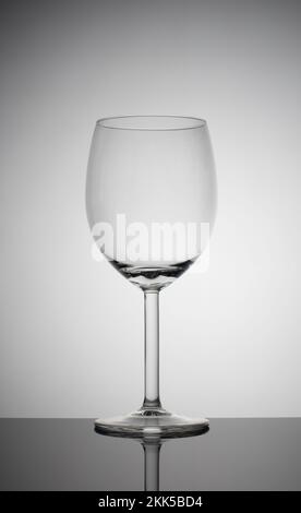 empty wine glass goblet on white background isolated Stock Photo