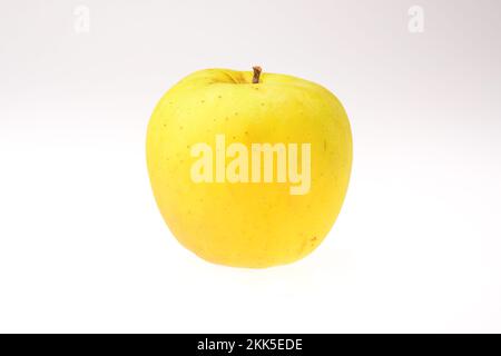 fresh yellow apple isolated on white background Stock Photo