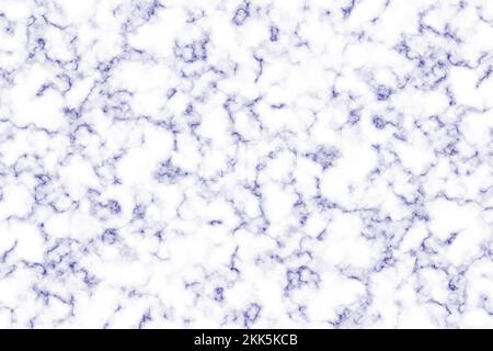 White marble stone trendy texture with blue elements. Stock Vector