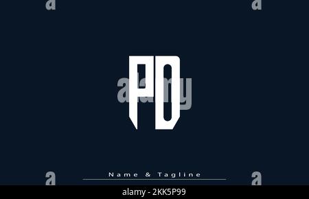 Alphabet letters Initials Monogram logo PO , OP Stock Vector