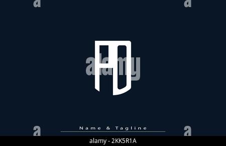 Alphabet letters Initials Monogram logo PO , OP Stock Vector