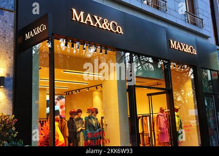 Max & Co. fashion store at the shopping boulevard Königsallee in ...