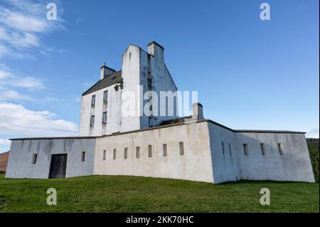 Strathdon, UK- Oct 14, 2022: Corgarff Castle in the foothills of the Cairngorms mountains Stock Photo