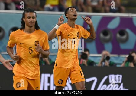 Cody Gakpo #11 of Netherlands in the UEFA Euro 2024 Round of 16 between ...