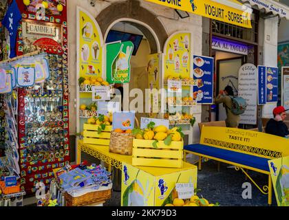 April 20 2022- Amalfi traditional shop based on lemons Stock Photo