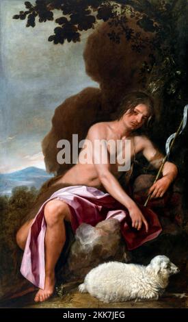 Saint John the Baptist by Alonso Cano (1601-1667), oil on canvas, c. 1645-52 Stock Photo