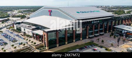 Globe Life Field in Arlington - home of the Texas Rangers - aerial view - DALLAS, UNITED STATES - OCTOBER 30, 2022 Stock Photo