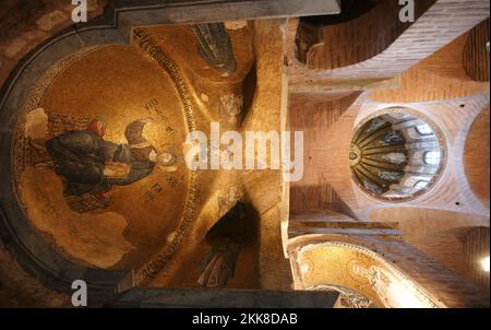 Located in Istanbul, Turkey, Fethiye Mosque is actually an ancient Byzantine Church. It was converted into a mosque after the conquest of Istanbul. Stock Photo