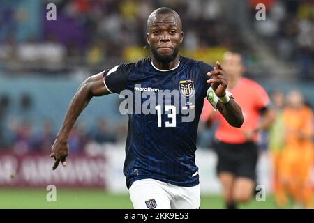 Doha, Catar. 25th Nov, 2022. E. Valencia of Ecuador during the match between Netherlands and Ecuador, valid for the group stage of the World Cup, held at the Khalifa International Stadium in Doha, Qatar. Credit: Richard Callis/FotoArena/Alamy Live News Stock Photo