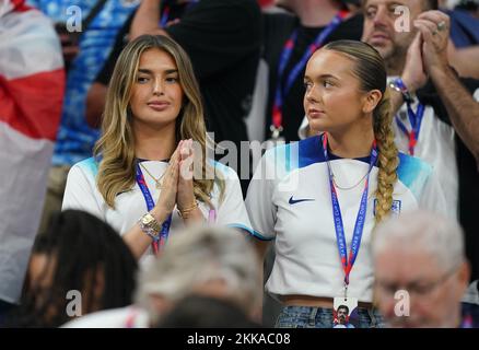 Sasha Attwood (left), girlfriend of England's Jack Grealish, with Jack ...