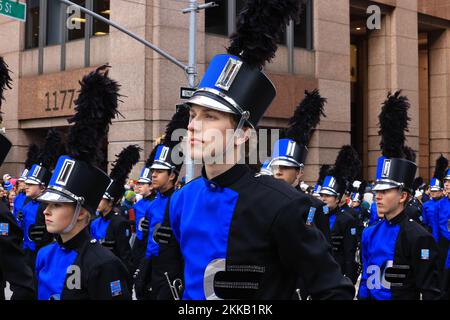 The Carmel H.S. Marching Greyhounds performs in the 96th Macy's ...