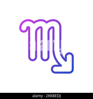 Scorpio pixel perfect gradient linear vector icon Stock Vector