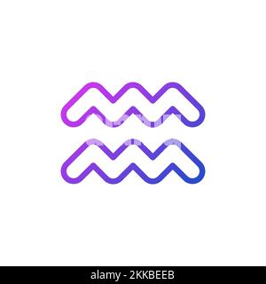 Aquarius pixel perfect gradient linear vector icon Stock Vector