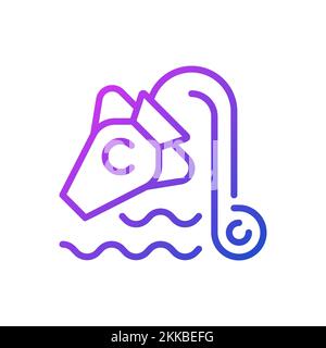Water bearer jug pixel perfect gradient linear vector icon Stock Vector