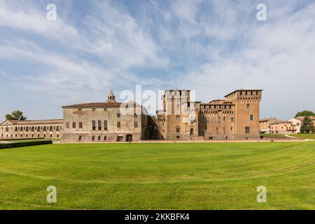 Mantua, Italy - August 7, 2019: Medieval fortress, Gonzaga Saint George (Giorgio) castle in  Mantua (Mantova), Italy Stock Photo