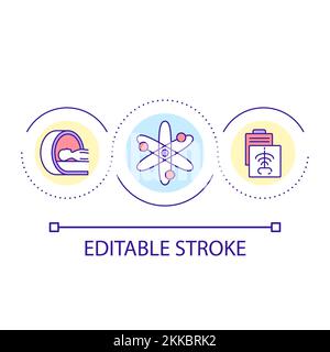 Computed tomography loop concept icon Stock Vector