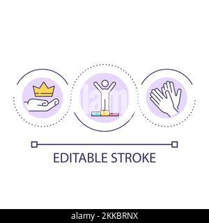 Competition winner loop concept icon Stock Vector