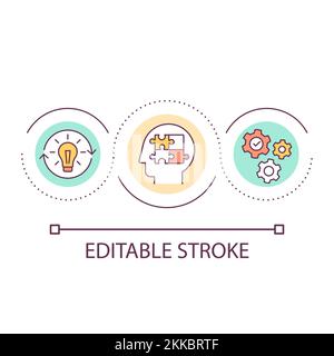Growth mindset loop concept icon Stock Vector