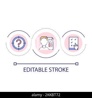 Task planning loop concept icon Stock Vector