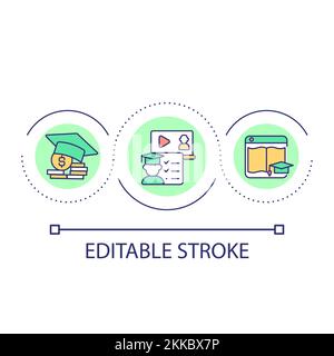 Education success loop concept icon Stock Vector