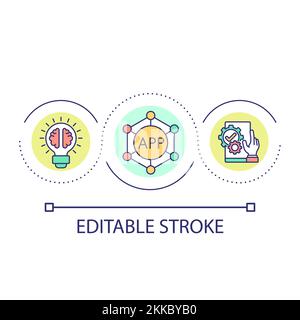 App development loop concept icon Stock Vector