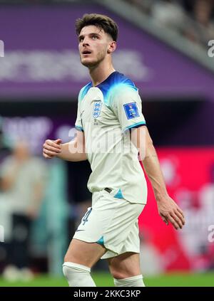 AL KHOR - Declan Rice of England disappointed during the FIFA World Cup ...