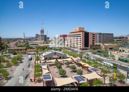 Phoenix, USA - June 14, 2012: new modern skyscraper in downtown Phoenix, USA. Stock Photo