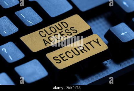 Handwriting text Cloud Access Security. Word for protect cloudbased systems, data and infrastructure Stock Photo