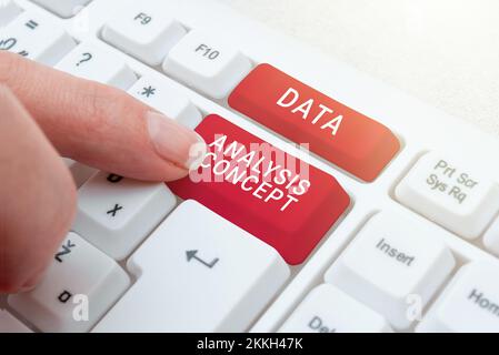 Handwriting text Data Analysis Concept. Conceptual photo evaluating data using analytical and logical reasoning Stock Photo