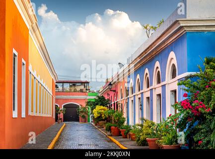Colorful street scene in Old San Juan Puerto Rico Stock Photo - Alamy